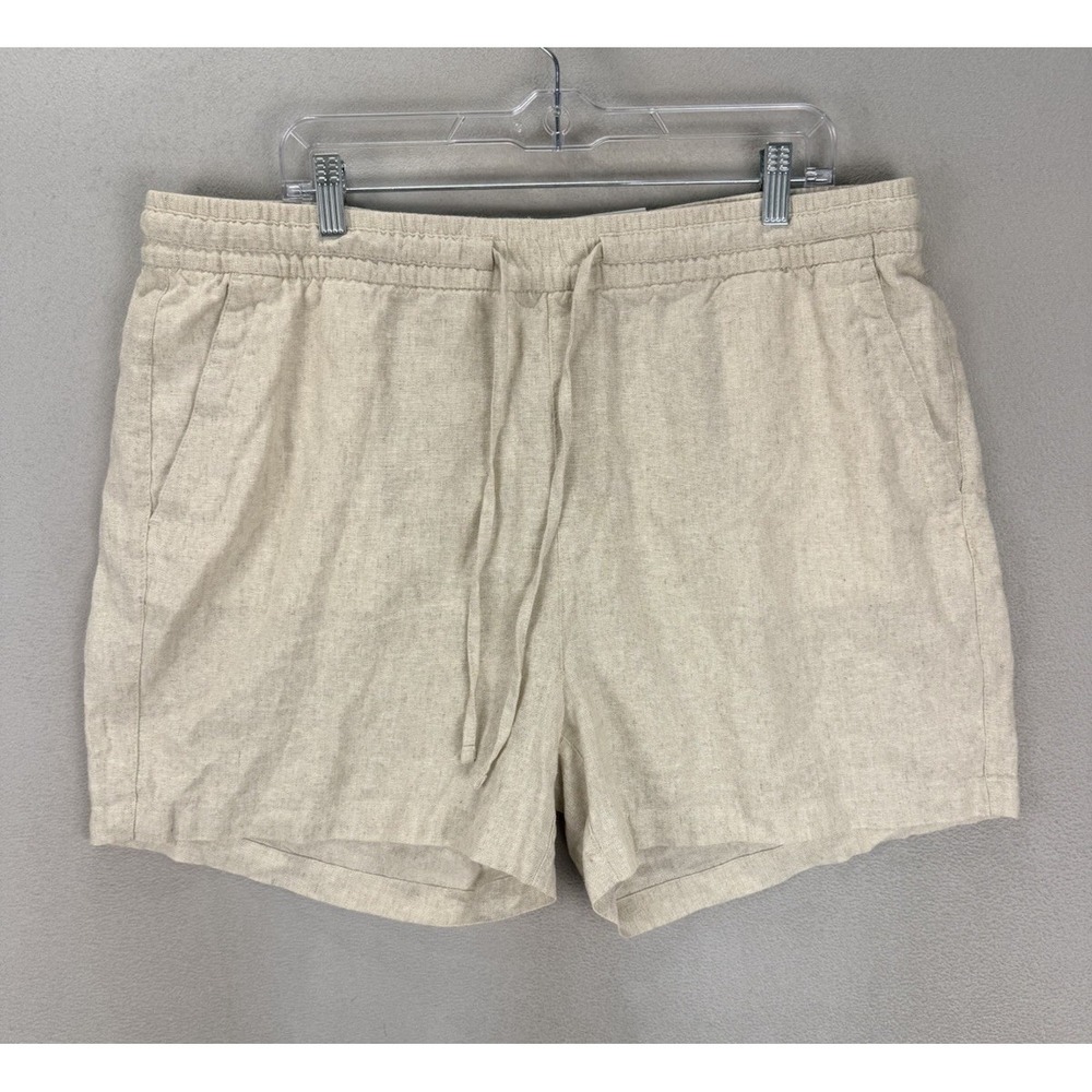 Old Navy Women's Sz XL Linen Blend High Rise With Drawstring Shorts NWT